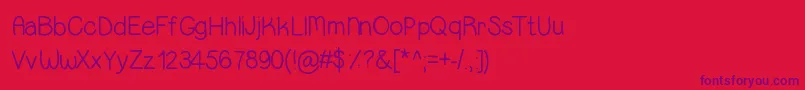 Sweetness Font – Purple Fonts on Red Background