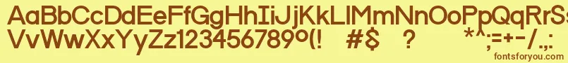 ProgressOrdinWin Font – Brown Fonts on Yellow Background