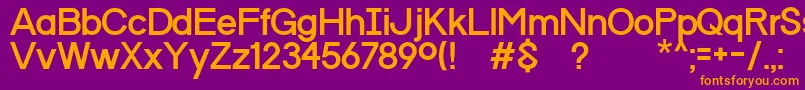 ProgressOrdinWin Font – Orange Fonts on Purple Background