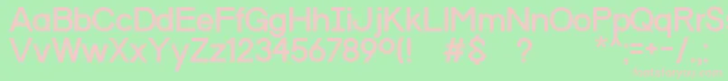 ProgressOrdinWin Font – Pink Fonts on Green Background