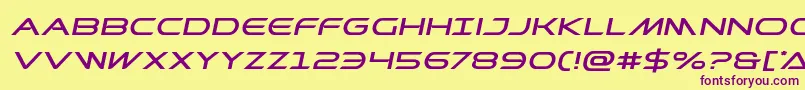 Prometheanexpandital Font – Purple Fonts on Yellow Background