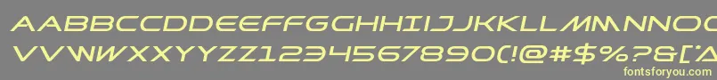 Prometheanexpandital Font – Yellow Fonts on Gray Background