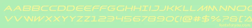 Prometheanexpandital Font – Yellow Fonts on Green Background