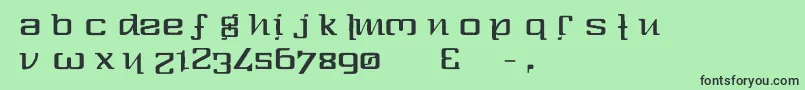 Шрифт One80 – чёрные шрифты на зелёном фоне