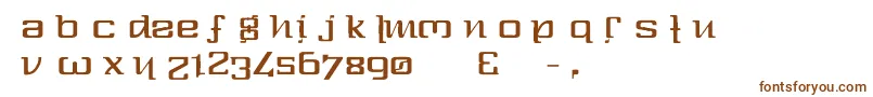 Шрифт One80 – коричневые шрифты на белом фоне