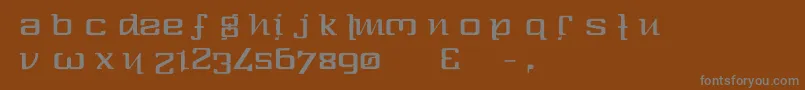 フォントOne80 – 茶色の背景に灰色の文字