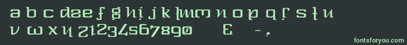 Шрифт One80 – зелёные шрифты на чёрном фоне