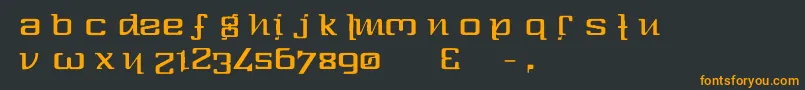 Шрифт One80 – оранжевые шрифты на чёрном фоне