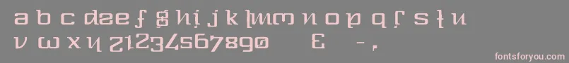 One80 Font – Pink Fonts on Gray Background