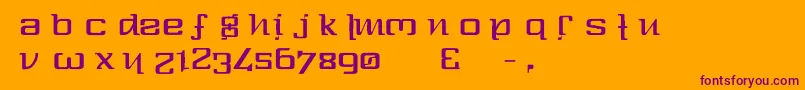 Шрифт One80 – фиолетовые шрифты на оранжевом фоне