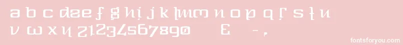 フォントOne80 – ピンクの背景に白い文字