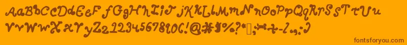 Berky Font – Brown Fonts on Orange Background