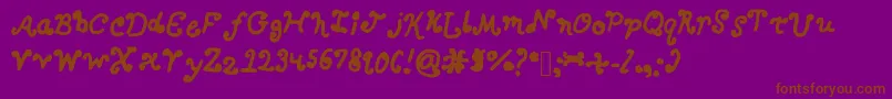 Berky Font – Brown Fonts on Purple Background