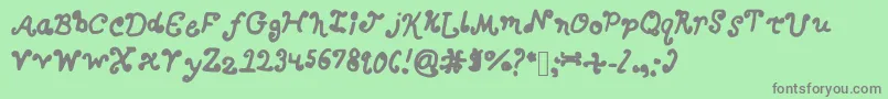 フォントBerky – 緑の背景に灰色の文字