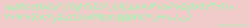 Berky Font – Green Fonts on Pink Background