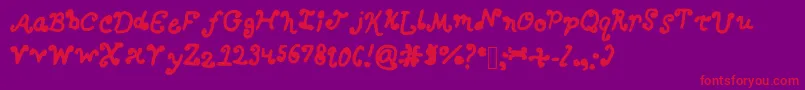 Berky Font – Red Fonts on Purple Background