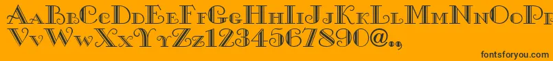 XGalle Font – Black Fonts on Orange Background