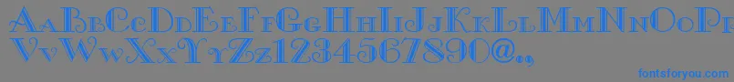 XGalle-Schriftart – Blaue Schriften auf grauem Hintergrund