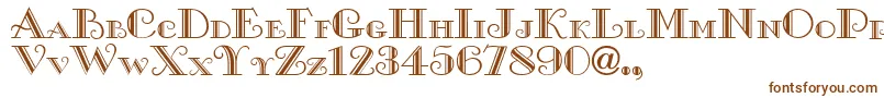 XGalle-fontti – ruskeat fontit valkoisella taustalla