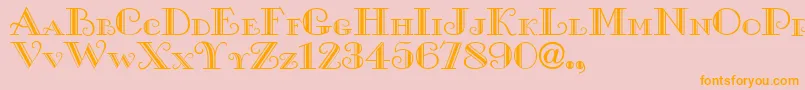 XGalle-Schriftart – Orangefarbene Schriften auf rosa Hintergrund