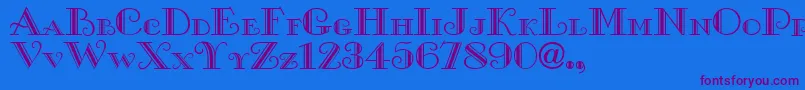 XGalle Font – Purple Fonts on Blue Background