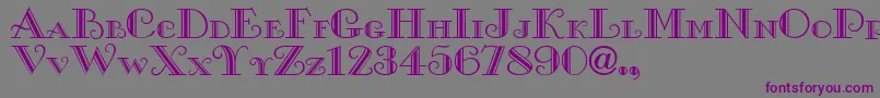 XGalle-fontti – violetit fontit harmaalla taustalla