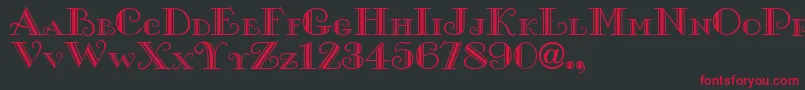 XGalle Font – Red Fonts on Black Background