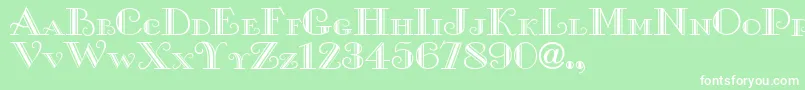 XGalle Font – White Fonts on Green Background