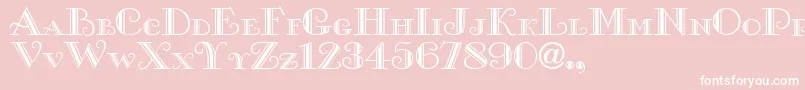 XGalle Font – White Fonts on Pink Background