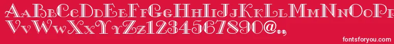 XGalle Font – White Fonts on Red Background