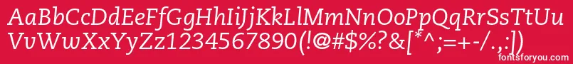 CaecilialtstdItalic Font – White Fonts on Red Background
