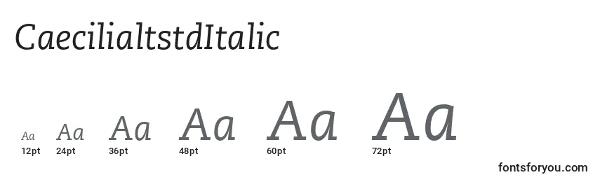 CaecilialtstdItalic Font Sizes