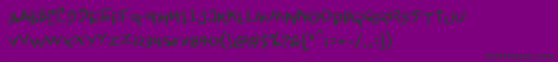 Jangly-fontti – mustat fontit violetilla taustalla