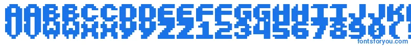 Weitere Informationen zur Larcher-Schriftart Larcher-Schriftart – Blaue Schriften auf weißem Hintergrund