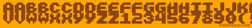 Larcher Font – Brown Fonts on Orange Background