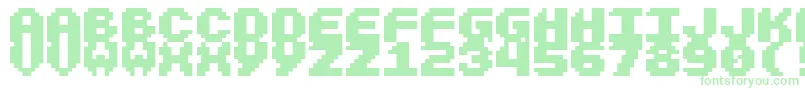 Larcher-Schriftart – Grüne Schriften auf weißem Hintergrund
