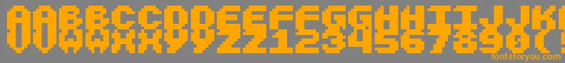 Larcher Font – Orange Fonts on Gray Background