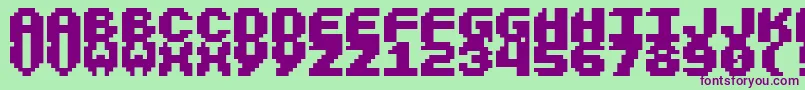 Larcher Font – Purple Fonts on Green Background