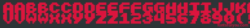 フォントLarcher – 黒い背景に赤い文字