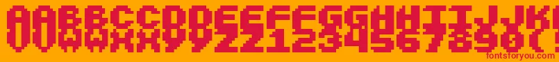 Larcher Font – Red Fonts on Orange Background