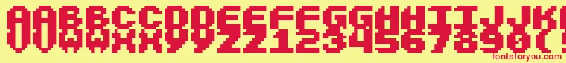 Larcher Font – Red Fonts on Yellow Background