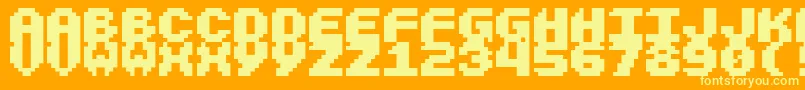 Larcher Font – Yellow Fonts on Orange Background