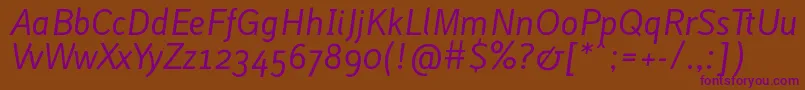 More about Lacui Font Lacui Font – Purple Fonts on Brown Background