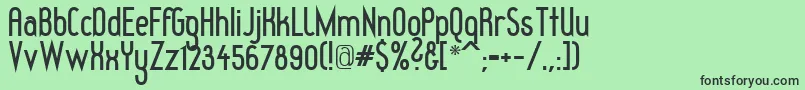 RedheadGoddessBold Font – Black Fonts on Green Background