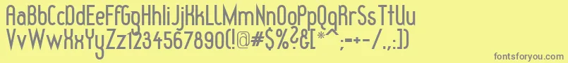 RedheadGoddessBold Font – Gray Fonts on Yellow Background