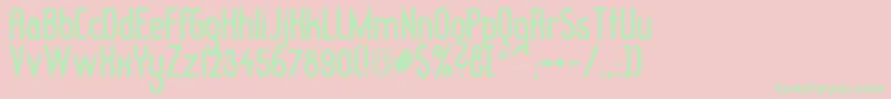 RedheadGoddessBold Font – Green Fonts on Pink Background