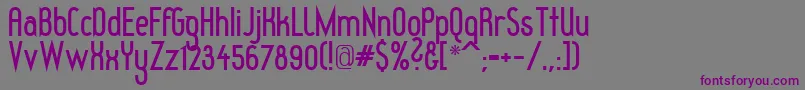 RedheadGoddessBold Font – Purple Fonts on Gray Background