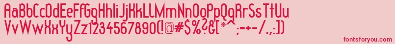RedheadGoddessBold Font – Red Fonts on Pink Background