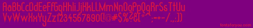 RedheadGoddessBold Font – Red Fonts on Purple Background