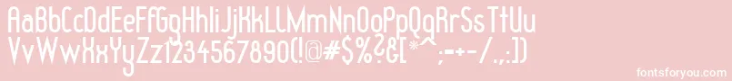RedheadGoddessBold-Schriftart – Weiße Schriften auf rosa Hintergrund